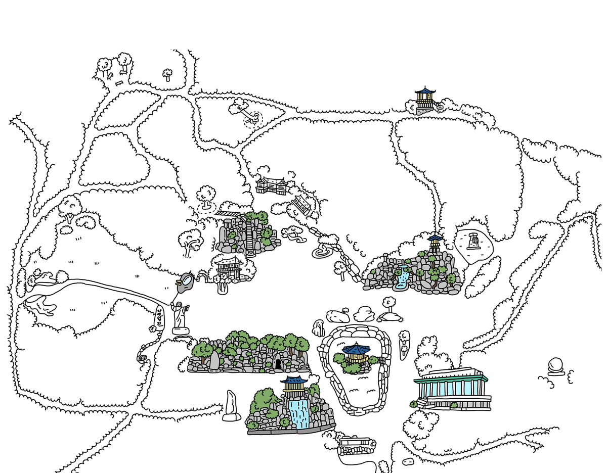 월명동 코스 지도