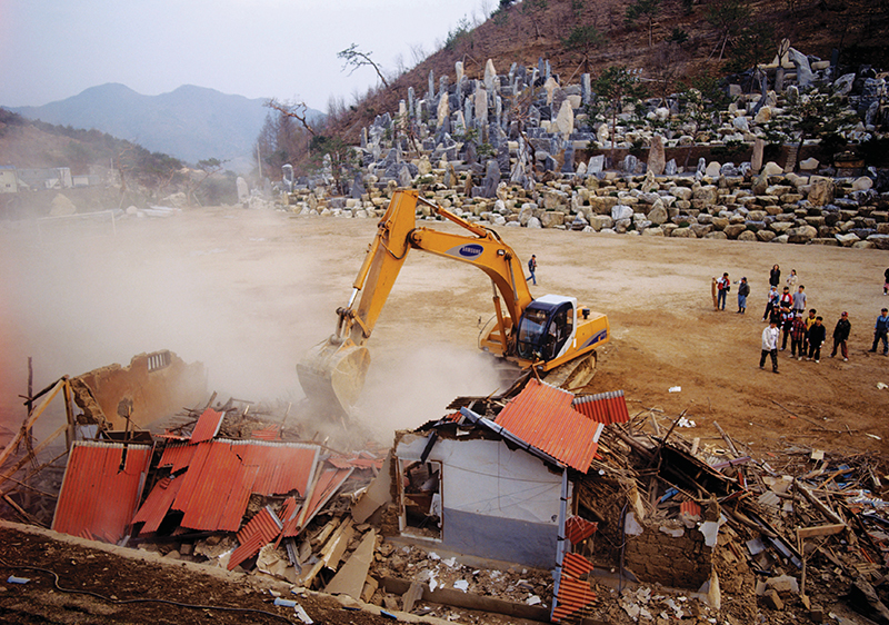 월명동 자연성전 내 주요 시설인 야심작을 조성하는 공사 현장